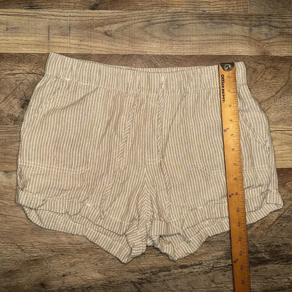 Volcom Striped Shorts Brown White Women’s Size XS